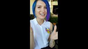 Insta bitch / sex with fan in public place