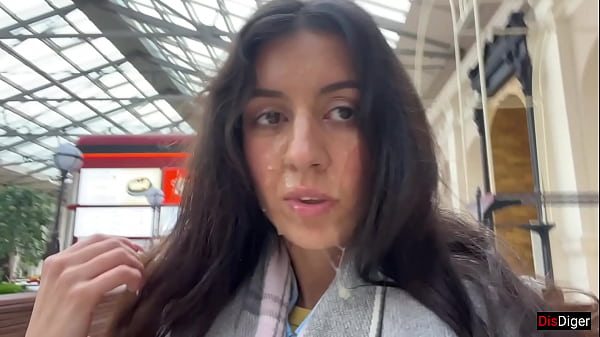 Fuck me right now and cum on my face in public – I want everyone to see me covered in cum! – Cumwalk