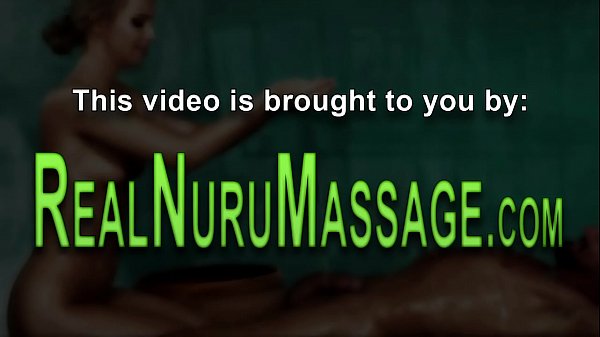 Nuru drenched busty milf masseuse gets banged