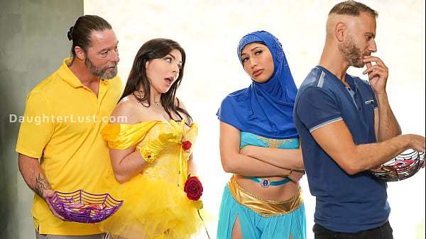 Stepdads Swapping Stepdaughters and Playing a Fun Game on Halloween – Daughterlust