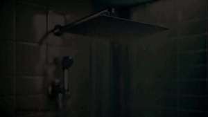 Enchanting brunette model took a shower