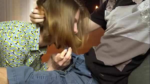 Hot 18yo bitch with big tits sucks cock and swallows cum