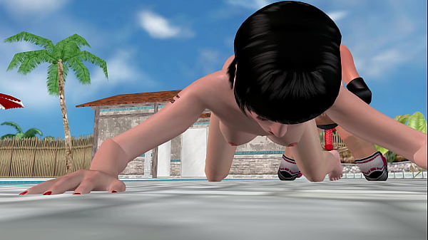 3D Animated Sex Video – Lesbian Girl Fisting in Doggy position