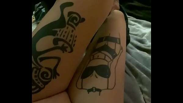 Footjob fetish with licking fingers