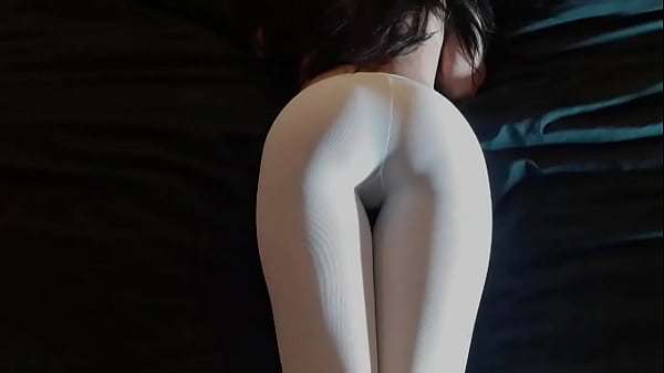Milf with a big firm ass in white pantyhose and heels