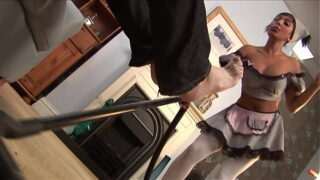 Shy French Maid Romana Ryder Is Seduced By Her Client And His Big Dick
