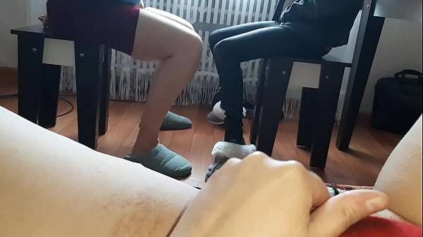 To the sounds of very wet, flowing pussies, we cum three times at the same time