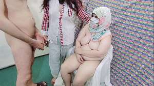 Muslim Bahu brought her Chubby Saas to Hakeem for Constipation Treatment, Desi Bbw Anal sex in Clear Hindi Audio