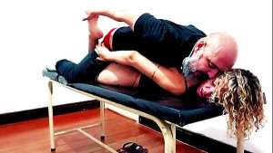 Waxing client gets horny and has sex with the waxer.