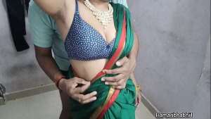 Hot indian desi bhabhi fucked in sexy pink silky saree.