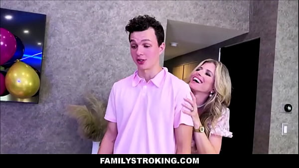 FamilyStroking – Big Tits Stepmom And Skinny Teen Stepdaughter Surprise Threesome For Stepbrother On His Bday – Cory Chase, Claire Roos