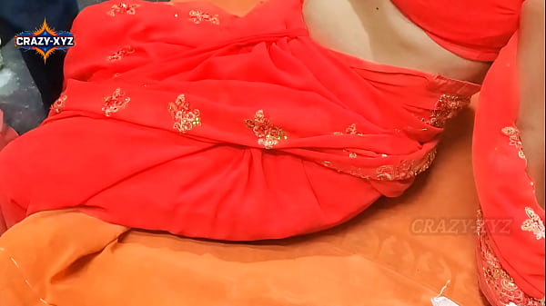 CRAZY-XYZ desi village Bhabhi tight pussy hard sex video, Indian slut wife wearing beautiful red saree