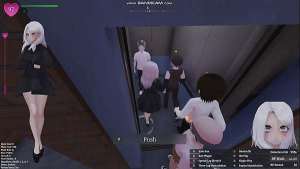 Secret Flasher Manaka naked in public apartment building