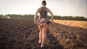 Watching School Girl Walks Outdoors Upskirt Full Back Panties