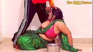 Milkman forcefully grabbed hot housewife and fucked her hard.