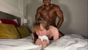 Petite whore begs for more of his monster-sized BBC