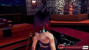 Big Tits Kitty Ears Anime Girl – Street Breast Massage, Vibrator Pussy Play and Wet Squirt