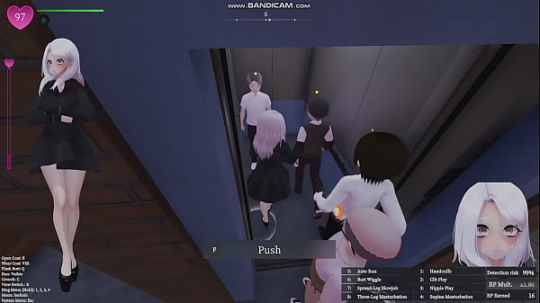 Secret Flasher Manaka naked in public apartment building