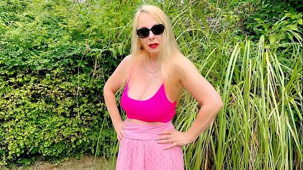 Lady Lucy Busty Blonde Outdoor Cock Tease