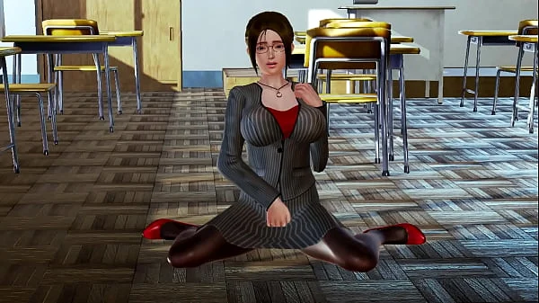 A student has rough sex with a teacher with big tits anime hentai