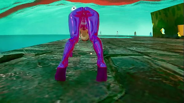 Animacion 3D Realista – Sex Bot Doll Cromada Morada – Enfoque en el Culo – Fisicas Realistas – Striptease – RTX 60 FPS – Big Ass – Animaciones 3D – CTS: RS