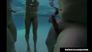 Cam Princess Its Cleo & Annie Knight Suck A Dick Underwater!