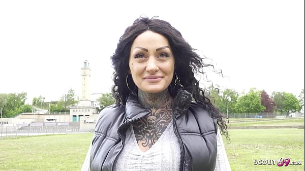 GERMAN SCOUT – First Anal Sex for Big Tits Tattoo Model Mia Roux at Pickup Casting