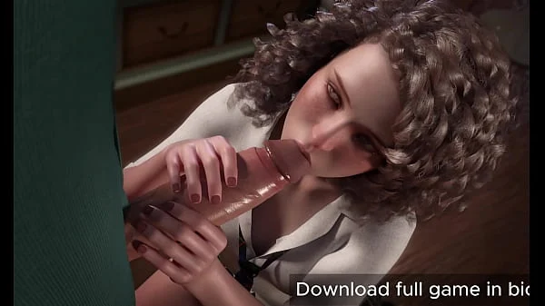 Hot blonde skinny teen loves to suck big cocks and being fucked hard in doggystyle at work – (You can download full game in bio)