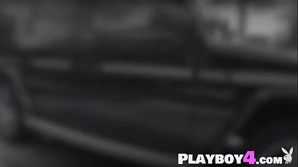 Huge tits MILF and hot Latin washing car with their hot friends in lingerie