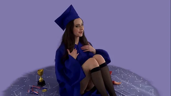 Serena Hill plays with her beautiful teen pussy after her graduation in ‘Slut With Honors’ Spatial VR video