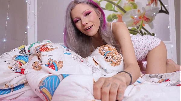 Sexy blondie woke you up in the morning with a blowjob so she could have breakfast with your sperm – Creampie in mouth