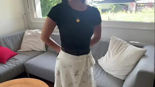 Teasing Turns into a Fuck with Amazing Cumshot on Her Lingerie and Back