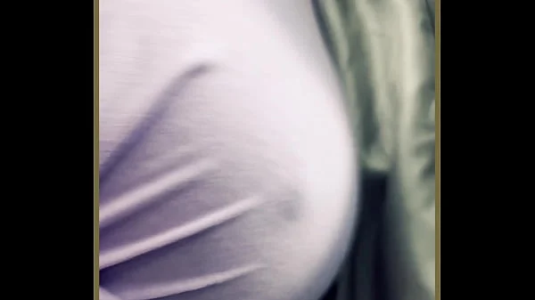 Wifey stuns in public braless tight shirt