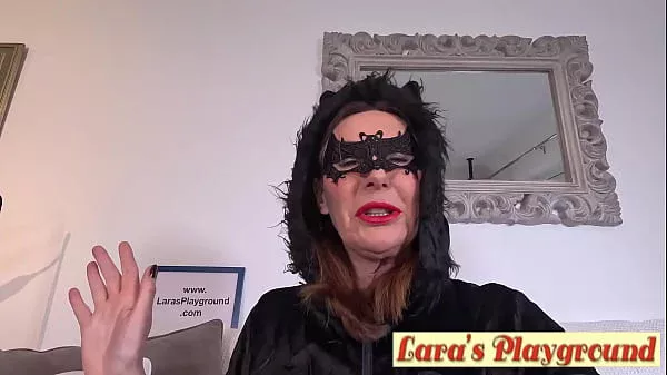 Batgirl Lara Latex Reporting for Duty on Halloween at LarasPlayground