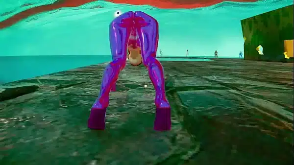 Animacion 3D Realista – Sex Bot Doll Cromada Morada – Enfoque en el Culo – Fisicas Realistas – Striptease – RTX 60 FPS – Big Ass – Animaciones 3D – CTS: RS