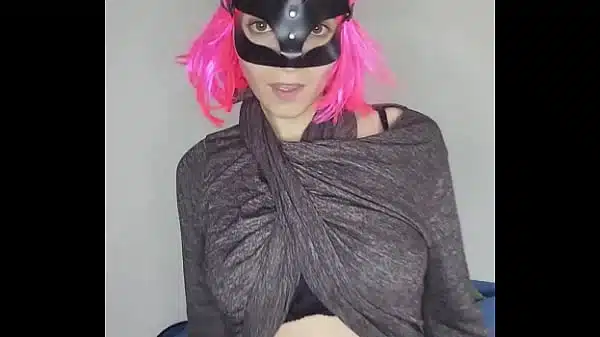 Be tempted by my tits and kitty mask as I pleasure myself