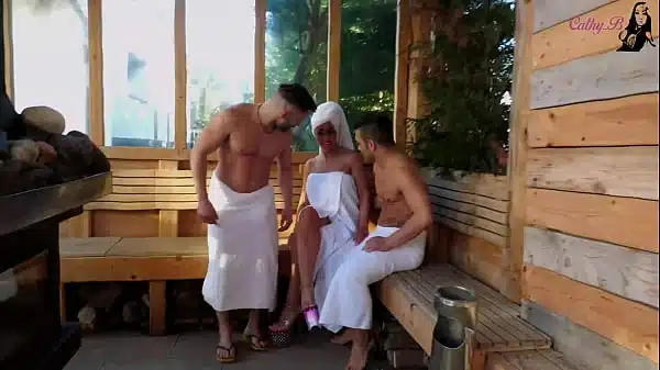 BimboDoll Fucked by 2 Italian stallions outdoors in double penetration