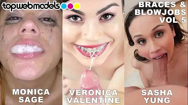 Braces and Blowjobs Compilation – 3 Cuties with Braces Huge Cock POV Blowjob and Cum Swallows – Volume 5