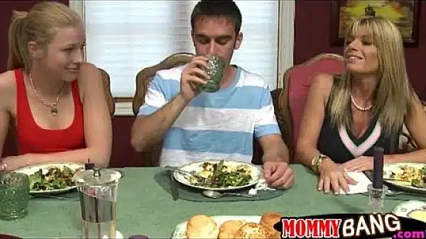 Busty stepmom Kristal Summers threesome with teen couple