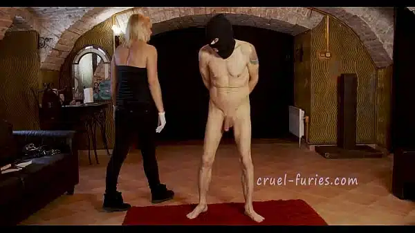 Cruel Ballbusting from Hot Blonde Milf