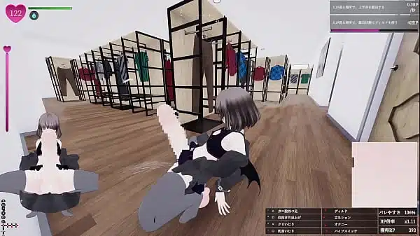 【プレイ動画013】デカ〇ンサキュバスコスプレで、服屋でショッピング！秘密のエクスポーズ バレないように露出するマナカさん