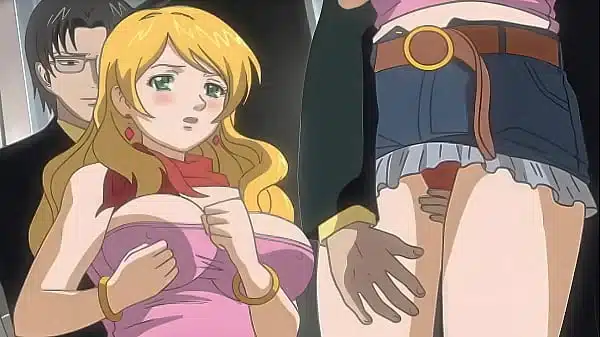 Hentai – Groping a Hot Busty Blonde MILF on a Public Train [UNCENSORED]