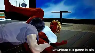 Hot black and blonde woman with big tits and athletic boddy gets her pussy eaten – (You can download full game in bio)