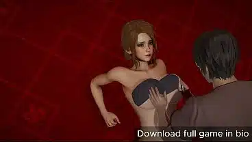 Hot brunette gets her big tits groped by a pervert young man – (You can download full game in bio)