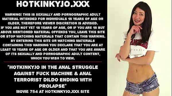 Hotkinkyjo in the anal struggle against fuck machine & anal terrorist dildo ending with prolapse