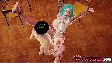 Hyolyn Anime Girl with Big Tits 3D Hentai – Legs-Up POV Missionary Fuck, Desk Doggy Style Pose with Close-Up Pussy Views, and Lifting Tied Intense Fuck Ending with Creampie