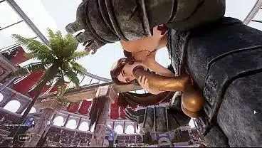 Lara Croft will deep throat an ancient statue 3D Hentai