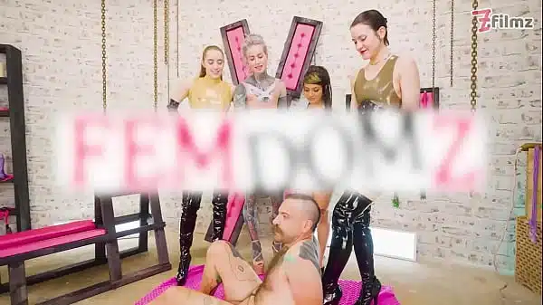 Live Human Urinal Four Girls Dominate One Man