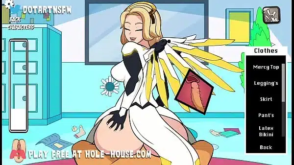 Mercy [Overwatch] Full Scene Creampie Compliation Moaning Orgasms – Hole House Game [Rule 34, Hentai, Cartoon]
