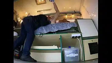 My sexy hostess did a very good job by cleaning my food truck so as a reward I licked, fingered and fucked her juicy pussy